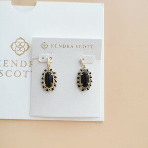 Kendra Scott Beaded Lee Collection. Gold Black Obsidian Earrings